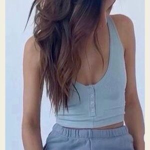 Joah Brown Crop Top Blue XS/S